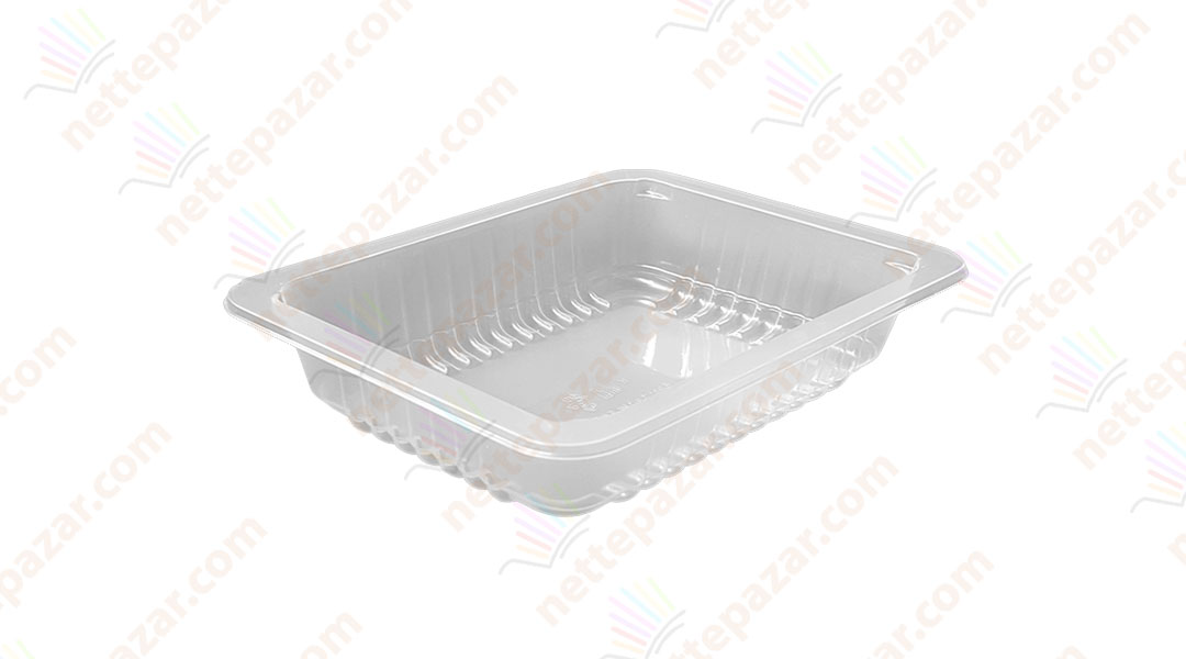 Transparent Food Tray 190x144x43 mm